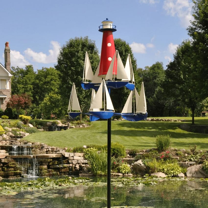 Amazon.com: Kinetic Art Wind Sculpture - Summer Lighthouse